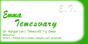 emma temesvary business card